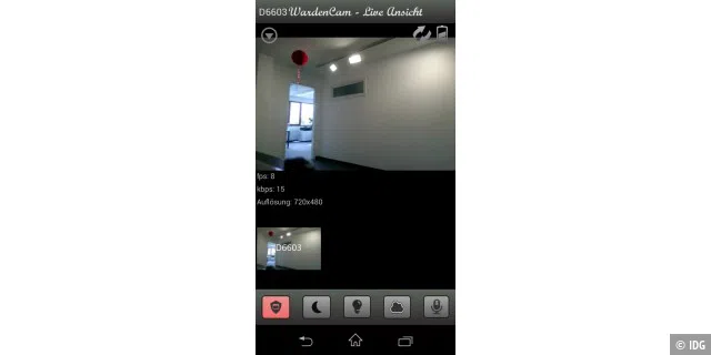 Mit Wardencam können Sie Ihr Smartphone zum Bewegungsmelder umfunktionieren – inklusive Alarm, Mailbenachrichtigung, Nachtmodus und LED-Licht.