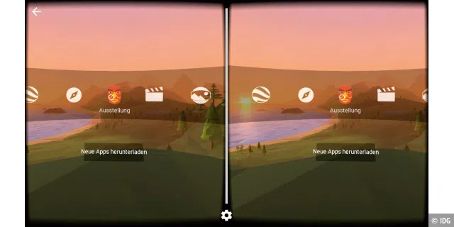 Die Demo-App besitzt verschiedene Funktionen, die Sie durch Drehen und Neigen der Kameras ansteuern können.