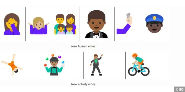 Android N bringt ein neues Emoji-Design mit neuen Themen, aber auch Gesichtsfarben. Und endlich gibt?s ?Facepalm?!