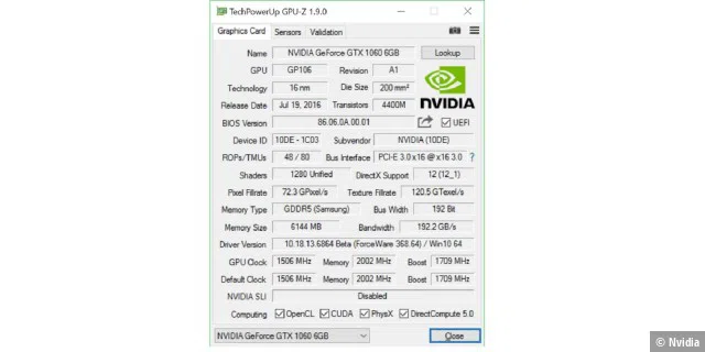 Nvidia Geforce GTX 1069