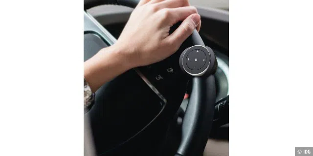 Mit diesem Media Button von Satechi steuern Sie Spotify auf dem Smartphone. Das ist etwa im Auto oder auf dem Fahrrad praktisch.