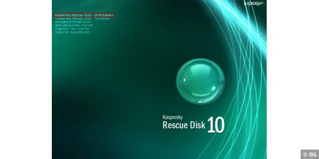 Die Kaspersky Rescue Disk 10 sollte auf keinem guten Notfall-USB-Stick fehlen. Das Tool findet aktuelle Schädlinge zuverlässig und beseitigt sie meist restlos.