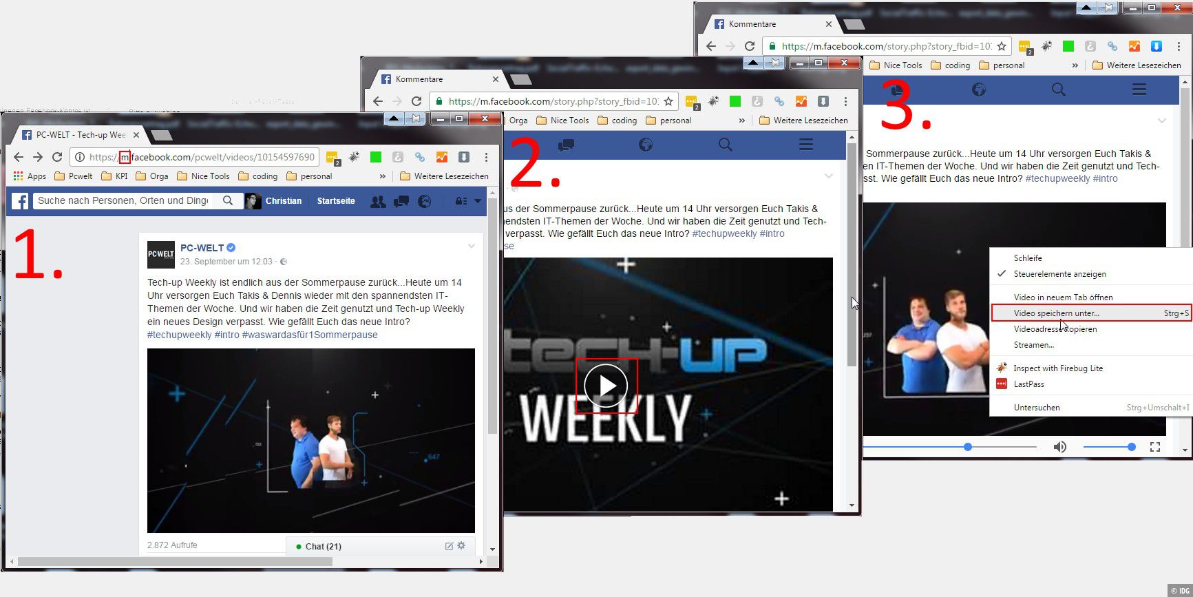 Face­book-Video auf PC und Mac speichern