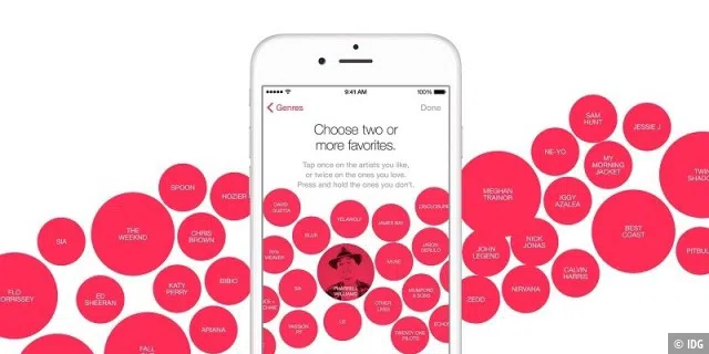 Apple Music macht Vorschläge die auf Ihrem Musikgeschmack basieren