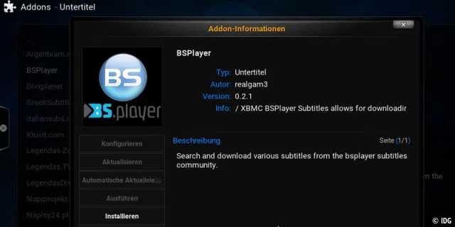 BSPlayer ist ein praktisches Untertitel-Add-On für Kodi