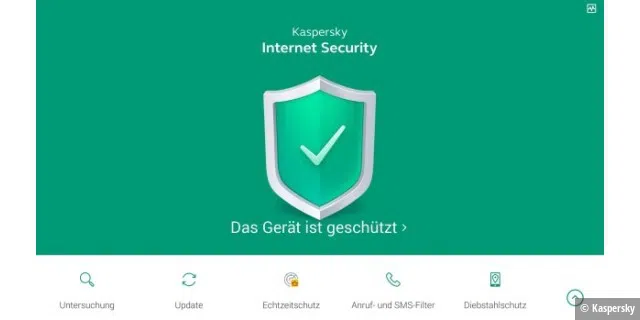 Neben Echtzeitschutz, bietet Kaspersky unter Android auch einen Diebstahlschutz.