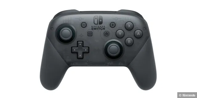 Der Pro Controller von der Nintendo Switch erinnert an bekannte Gamepads und erlaubt eine gewohnt gute Kontrolle.