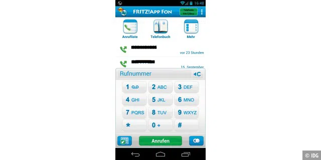 Fritzapp Fon stellt ein Softwaretelefon für Gespräche über den Router für Sie bereit.