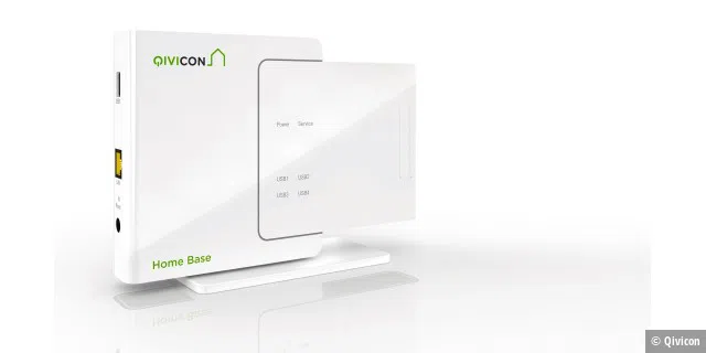Von einer Basisstation – wie hier für das Qivicon-System – steuern Sie über das Heimnetz oder per Internet die daran angeschlossenen Smart-Home-Komponenten.