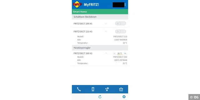 Schalten mit Hilfe der MyFritz-App