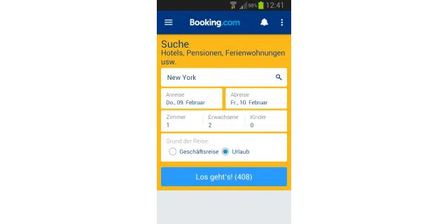 Booking.com Hotel-Buchungen