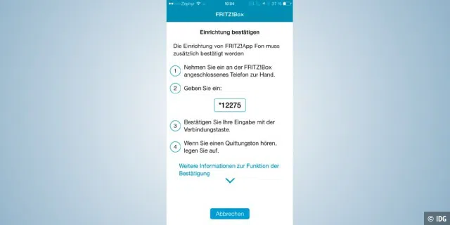 Verbindung zur Fritzbox herstellen