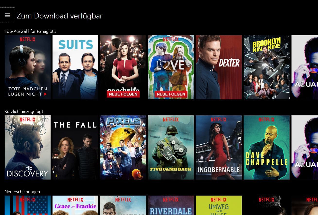 netflix download for pc