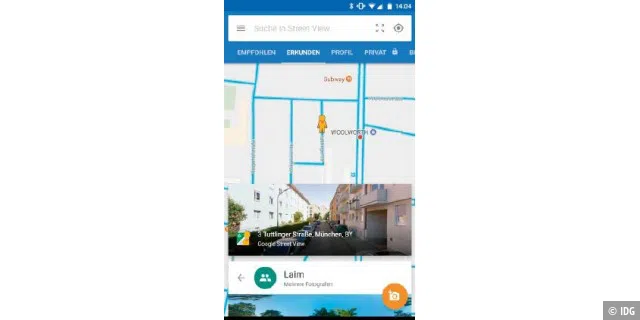In „Google Streetview“ können Sie mit einer VR-Brille direkt in einen Ort eintauchen. Dabei stellt die App Streetview- Daten, aber auch Nutzerfotos dar.