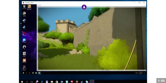Im virtuellen Gaming-PC läuft gerade The Witness