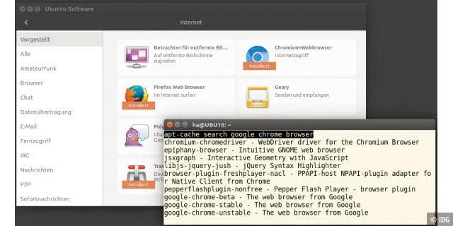 apt-Befehle im Terminal funktionieren sie unter jeder Debian/Ubuntu-Variante.