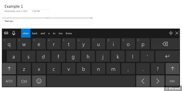 Windows 10: Die neue virtuelle Tastatur
