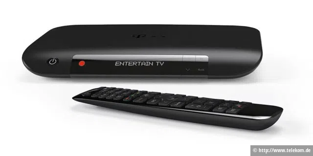 Telekom-Empfangsgerät: Bei Entertain kommen die TV-Sendungen über den DSL-Anschluss ins Haus. Der Receiver verarbeitet den Datenstrom und liefert das TV-Signal an den Fernseher.