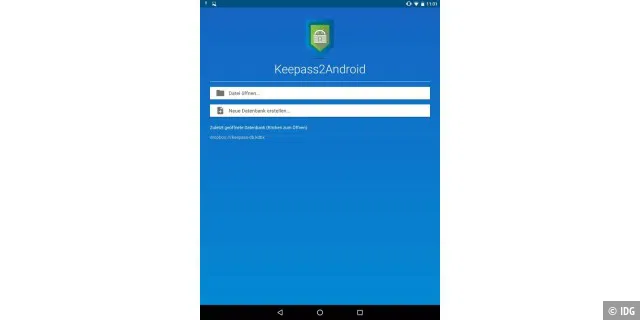 Mit dem App KeePassDroid nutzen Sie KeePass auch auf Android-Geräten