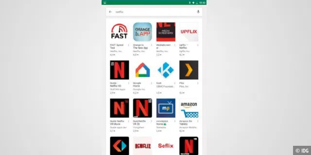 Der Google Play Store versteckt die „Netflix“-App erfolgreich auf einem gerooteten Smartphone oder Tablet.