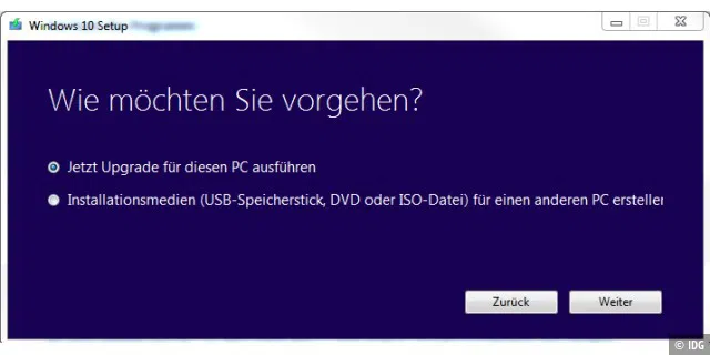 Installationsmedium für Windows 10 im Eigenbau: Mit dem Media Creation Tool erstellen Sie eine Windows-DVD oder ei-nen Setup-Stick.