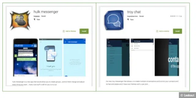 Auch Hulk Messenger und Troy Chat standen auf Google Play mit SonicSpy im Gepäck bereit.