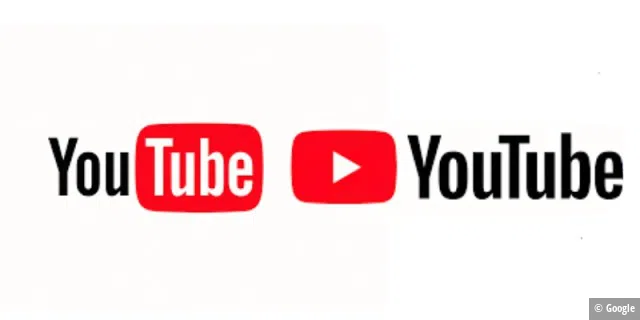 Altes Youtube Logo (links) und neues Youtube Logo (rechts) im Vergleich