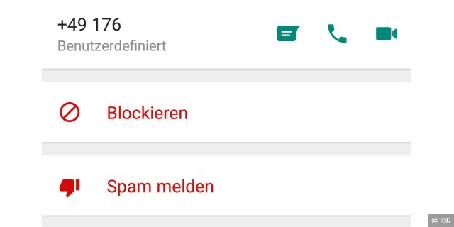 Whatsapp-Kontakte blockieren.