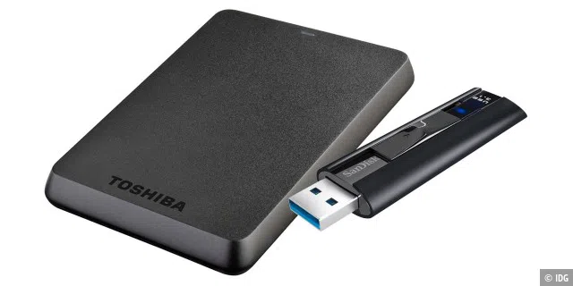 USB-Laufwerke: USBFestplatten und Sticks benötigen keinen Treiber und werden von Linux sofort erkannt. Nur für exFAT-Partitionen ist ein zusätzlicher Treiber erforderlich.
