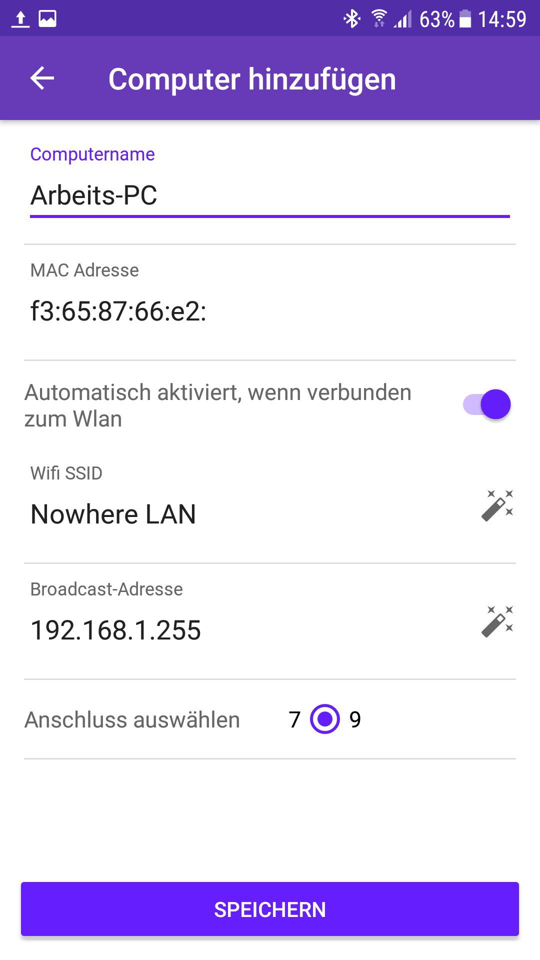 mac adresse ändern android