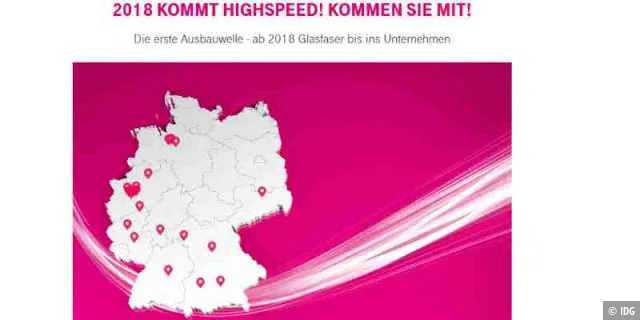 Die Deutsche Telekom startet den Glasfaserausbau für Unternehmen