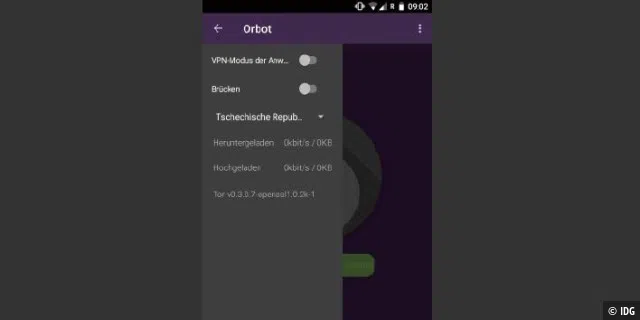 Mit der 'Orbot'-App erhalten Sie Zugang zum Tor-Netzwerk.
