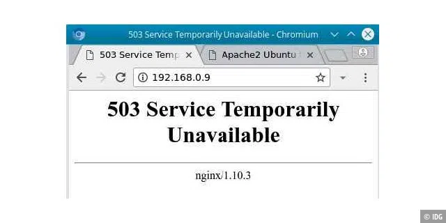 Auch Nginx lässt sich über ein eingebautes Modul so konfigurieren, dass der Server eine Anfrageflut mit einer 503-Meldung quittiert.