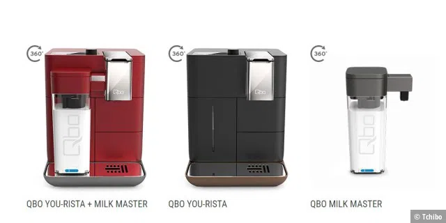 Qbo You-Rista Kapselmaschine gibt es mit und ohne Milk Master.