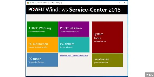 PC-WELT Windows Service-Center, Download, Systemoptimierung