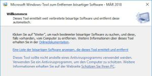 Sicherheits-Tool: Malicious Software Removal Tool