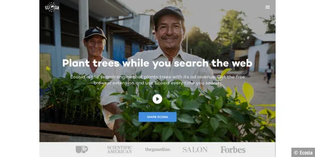 Ecosia - Die Suchmaschine, die Bäume pflanzt