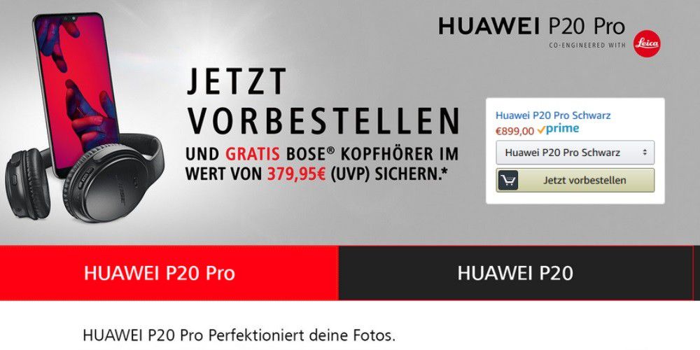 Huawei P20 Pro Vorbesteller Erhalten 380 Euro Kopfhörer Pc Welt