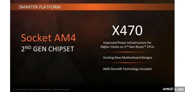 Der neue X470-Mainboard-Chipsatz bietet einige Neuerungen und ist sogar kompatibel mit der ersten Ryzen-Generation.