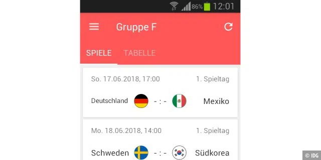 WM App 2018 - Spielplan & TorAlarm