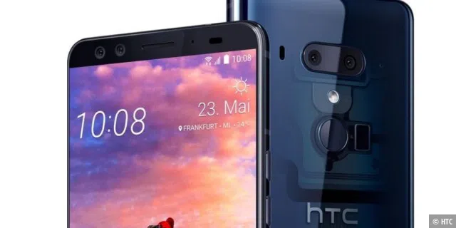 HTC U12+ in der Farbvariante Translucent Blue