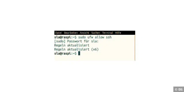Die Steuerung von ufw erfolgt über einfache Kommandos in einem Terminal.