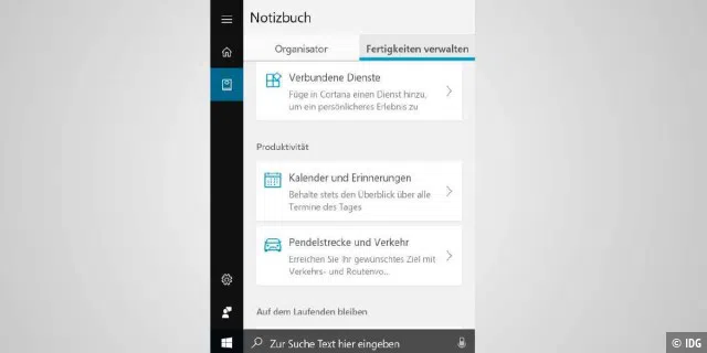 In der deutschen Version von Windows 10 werden keine externen Anbieter unterstützt.
