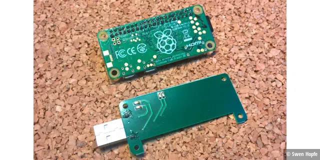 USB-Add-on und Pi über Pogo-Pins miteinander verbinden