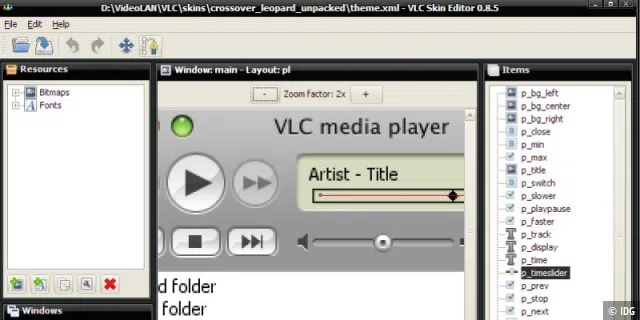VLC Media Player Skin Editor