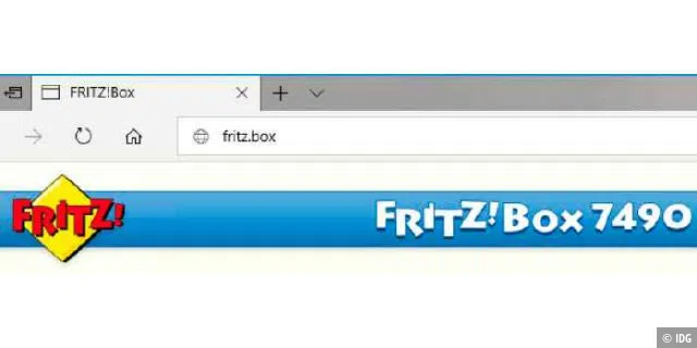 Die Fritzbox-Oberfläche