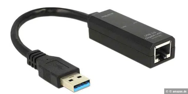 Gigabit-Ethernet via USB.