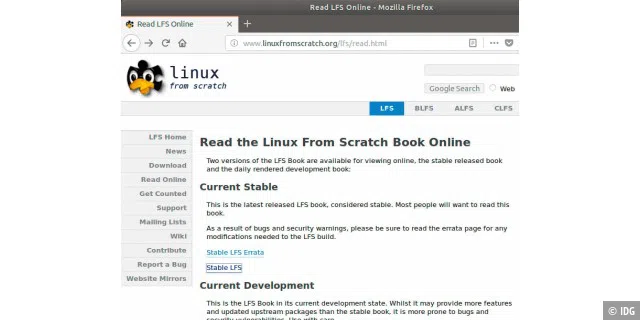Linux from Scratch: Anleitung zum konstruieren eines Linux-System von Grund auf.