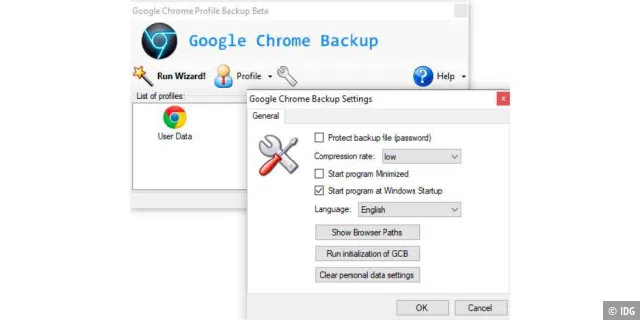 Die Einstellungen von Chrome und Firefox lassen sich über die Tools Google Chrome Backup und MozBackup ganz einfach sichern und wiederherstellen.