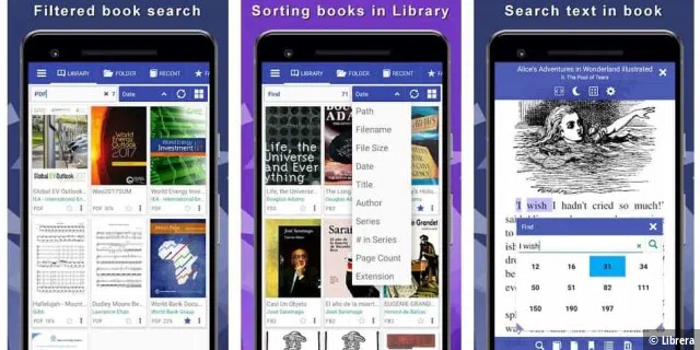 Librera - Book Reader für alle Formate und PDF